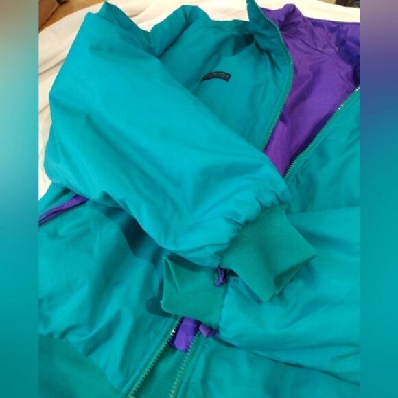 Columbia Reversible Spring & Fall Windbreaker Jacket SZ medium - Large Vintage - Picture 6 of 16